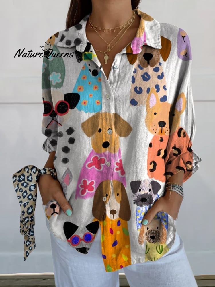 Sol™ | Camisa informal de lino con cuello en V