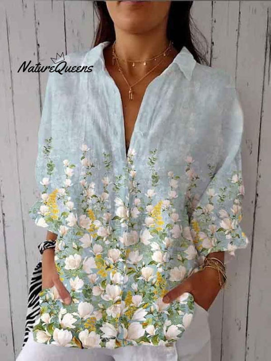 Ivana™ | Camisa informal de lino con cuello en V