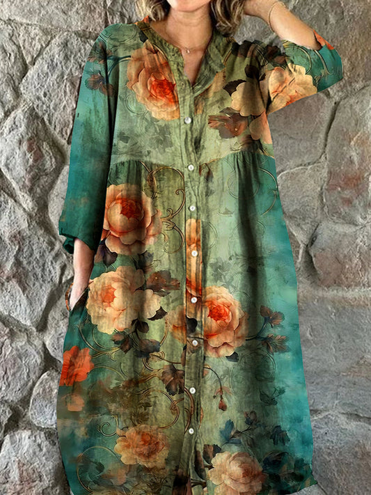 Aimé™ | Vestido midi elegante con cuello en V