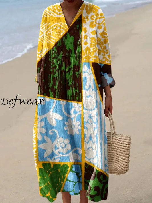 Ibbie™ | Vestido vintage para mujer con estampado de flores abstractas