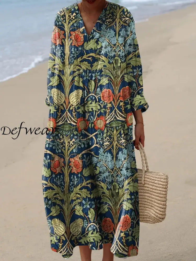 Becca™ | Vestido de algodón con estampado floral vintage